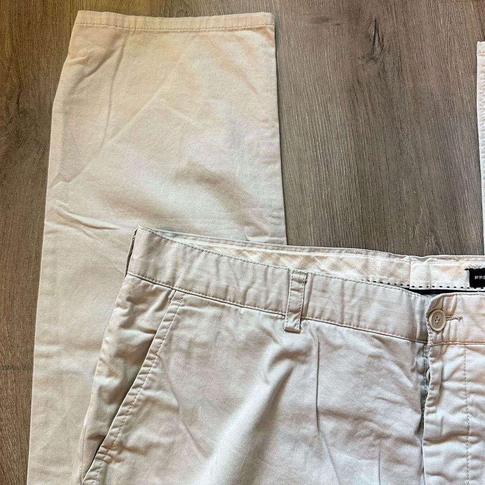 French Connection Cream Men’s Size 38 Cotton Chinos - Picture 9 of 12